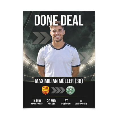 Personalisiertes Fußball-Transferposter – Stadion Edition