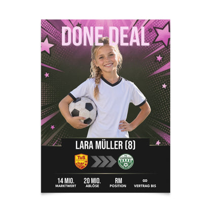 Personalisiertes Fußball-Transferposter – Stars Edition