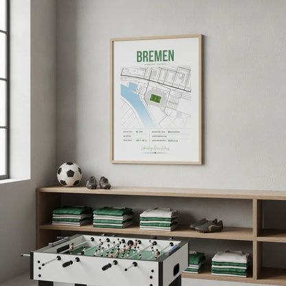 Personalisiertes Stadion-Wandbild – Bremen Maps