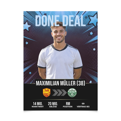 Personalisiertes Fußball-Transferposter – Stars Edition