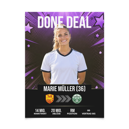 Personalisiertes Fußball-Transferposter – Stars Edition
