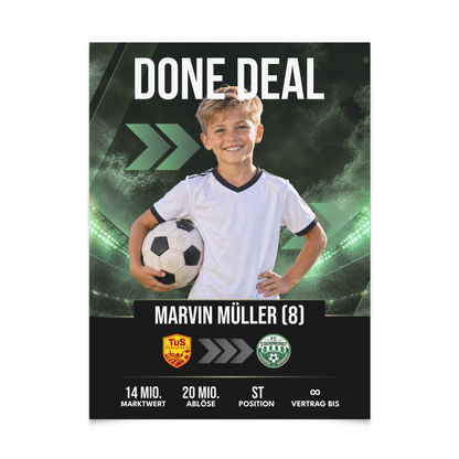 Personalisiertes Fußball-Transferposter – Stadion Edition