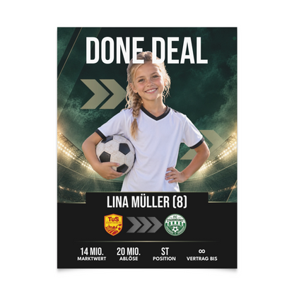Personalisiertes Fußball-Transferposter – Stadion Edition