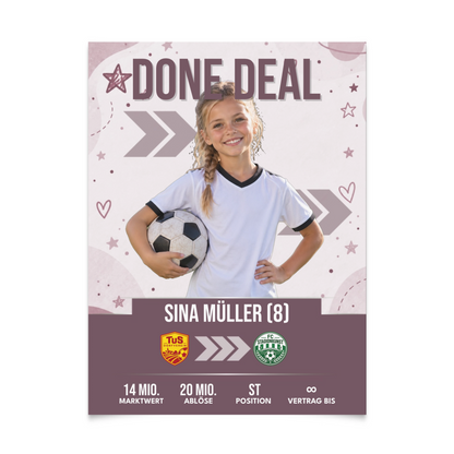 Personalisiertes Fußball-Transferposter – Weltall Edition